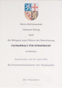 Schug_Fachanwalt Strafrecht